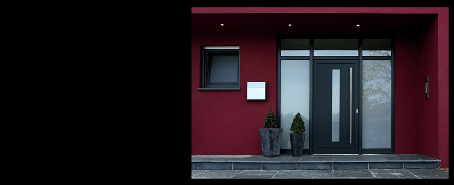 portes d'entré en aluminium, portes d'entrée en bois